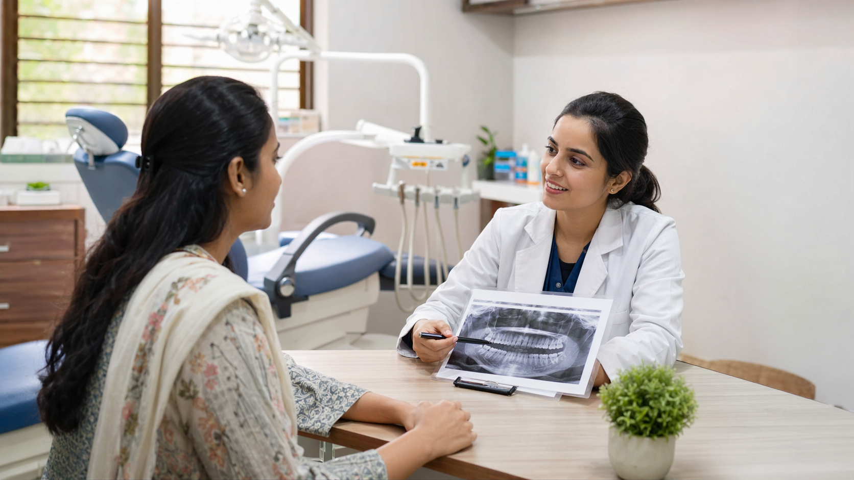 Dental consultation in clinic